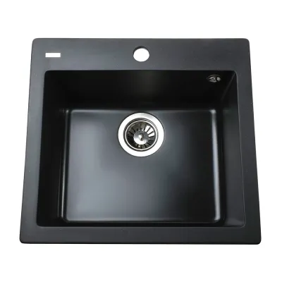 Гранітна мийка Globus Lux AOSTA 490x455-А0002, чорний